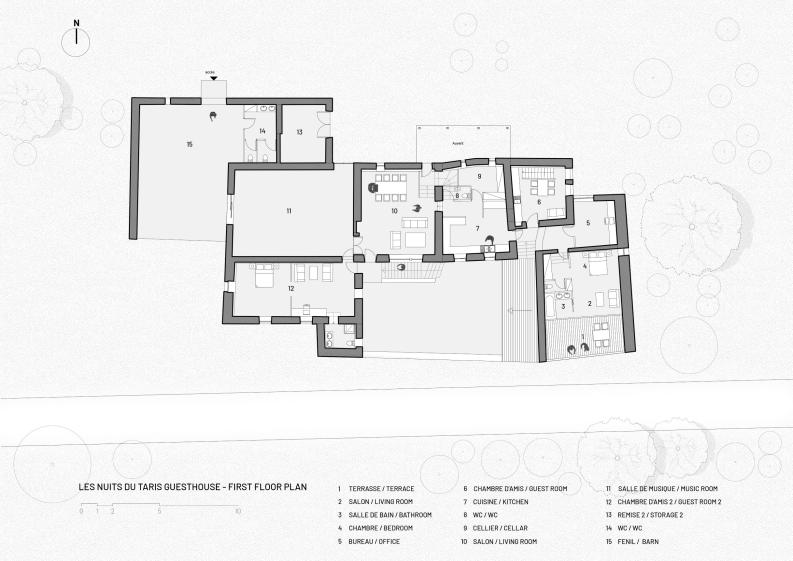 PLAN CHAMBRES D'HOTES RENOVATION LOURDE