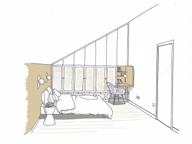 croquis meubles sur mesure chambre des parents