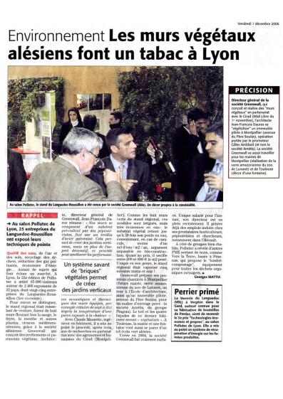 Midi libre - Les murs végétaux Greenwall font un tabac à Pollutec