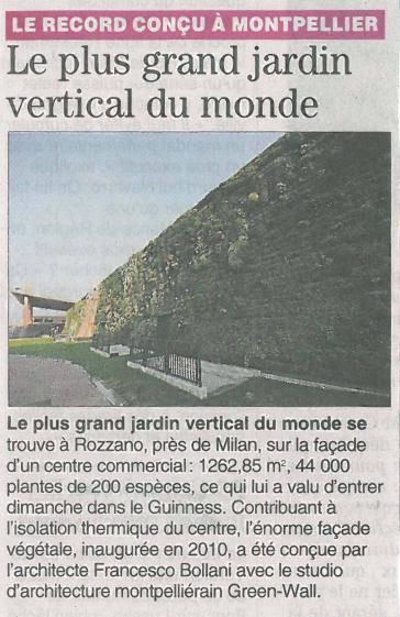 Midi libre - Le record du monde du plus grand mur végétal