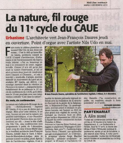 Midi libre - conférences du CAUE 30