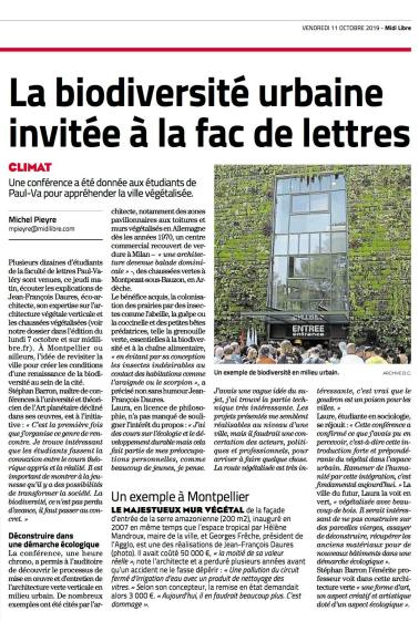Midi libre - Biodiversité
