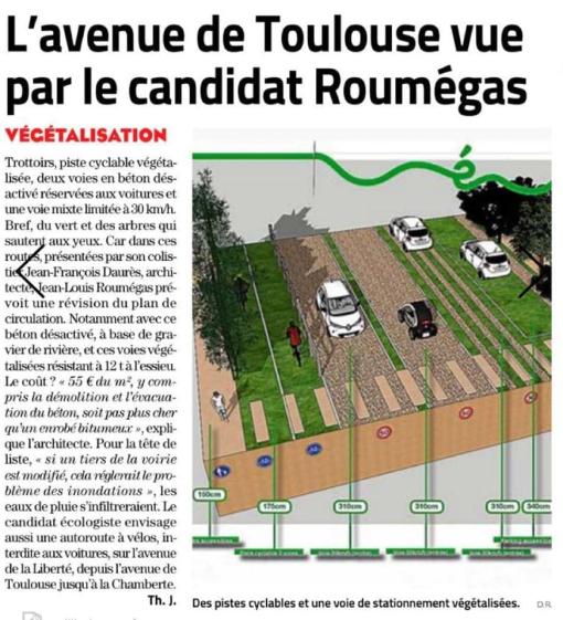 Midi libre - l'avenue de Toulouse végétalisée