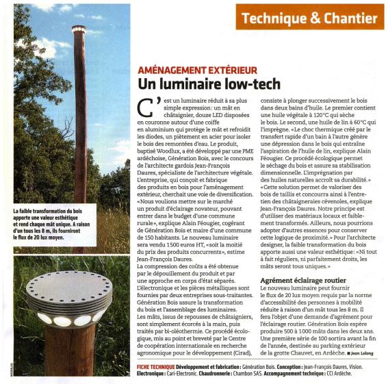 Le Moniteur - Un luminaire "low tech"