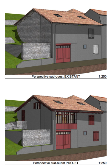 Vue 3D avant après