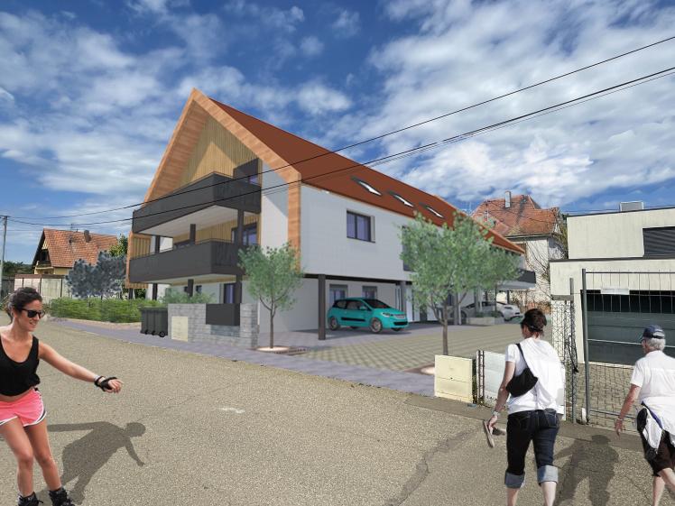 vue sur accès depuis rue d'Altorf