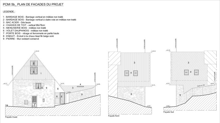 Plan de façades
