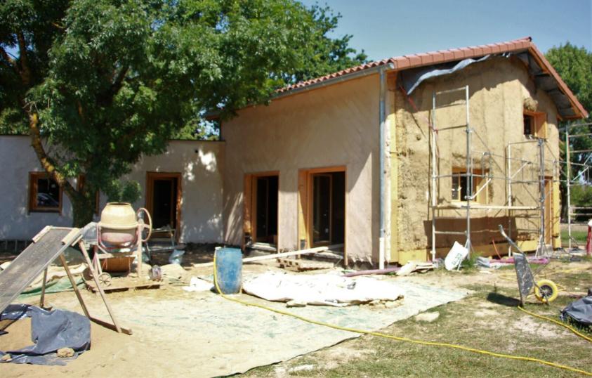 construction paille et enduit à la chaux