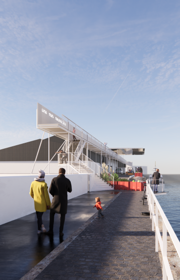 Vue du projet le long du quai