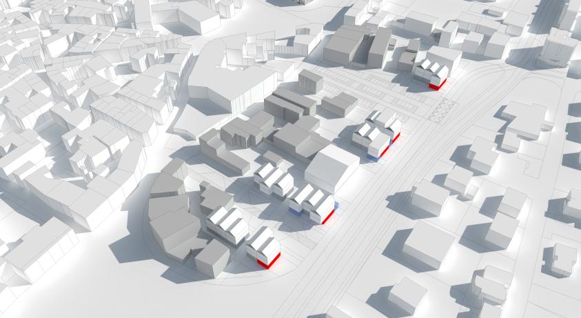 Simulation simplifiée en 3D pour le centre-ville (îlot Foirail Liberté) - ©[a.MU