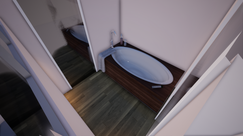 Vue de la nouvelle salle de bains en R+3