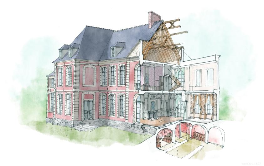 Coupe sur le château - Etat projeté