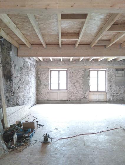 Plateau libre en cours de chantier