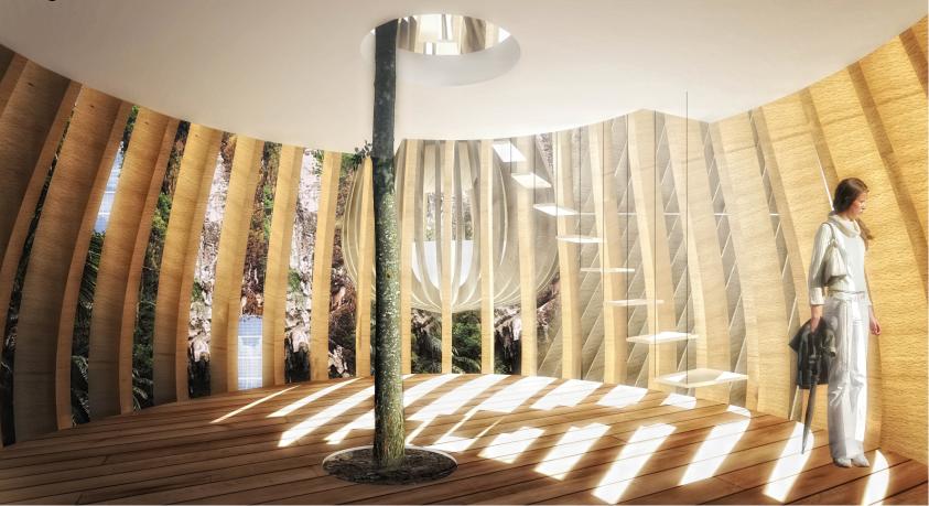 Perspective d'un atelier d'artistes