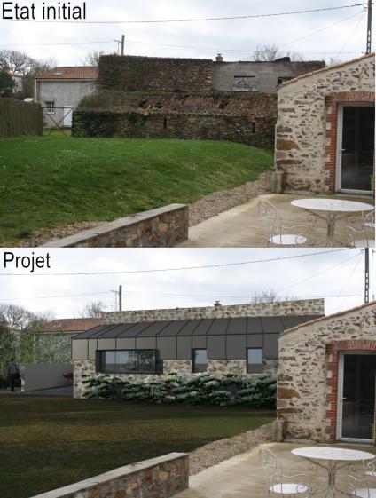 Avant/Après, façade sur jardin