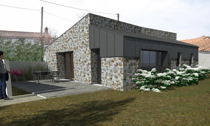 Surélévation en ossature bois + zinc