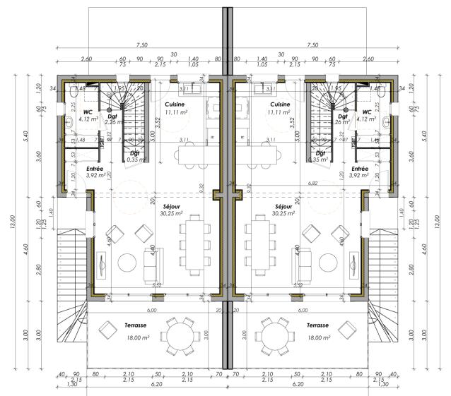Plan Rez-de-jardin