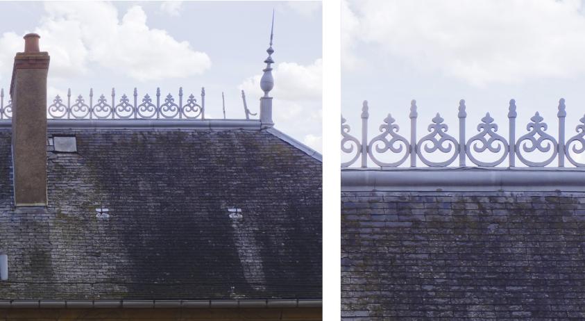Restauration de la couverture et de la frise du faîtage en zinc ouvragé