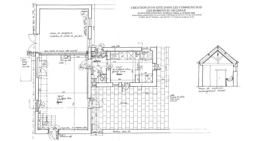 Plan rdc du projet d’aménagement