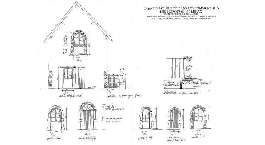 Etude des menuiseries sur la façade ouest