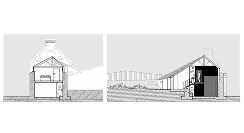 Coupes du projet de surélévation