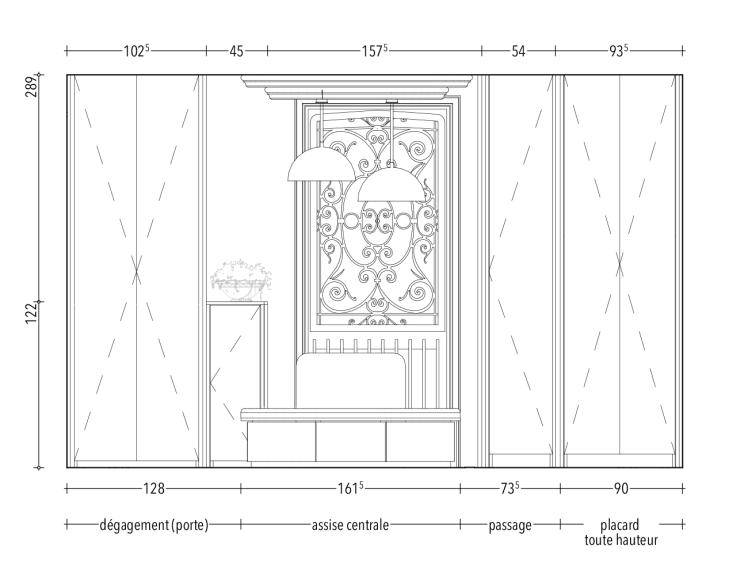 Élévations - Aménagement entrée sur-mesure