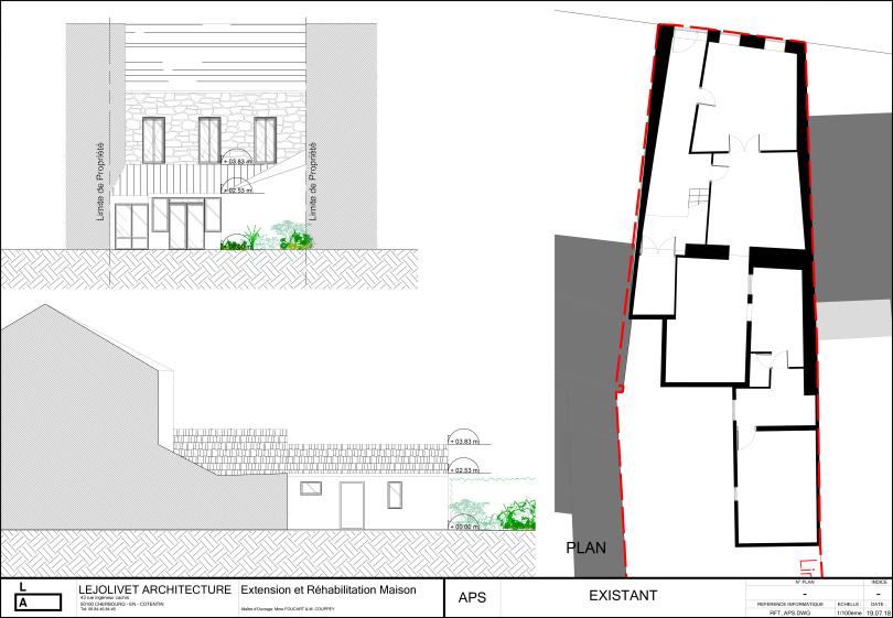 PLANS ET FACADES EXISTANTES