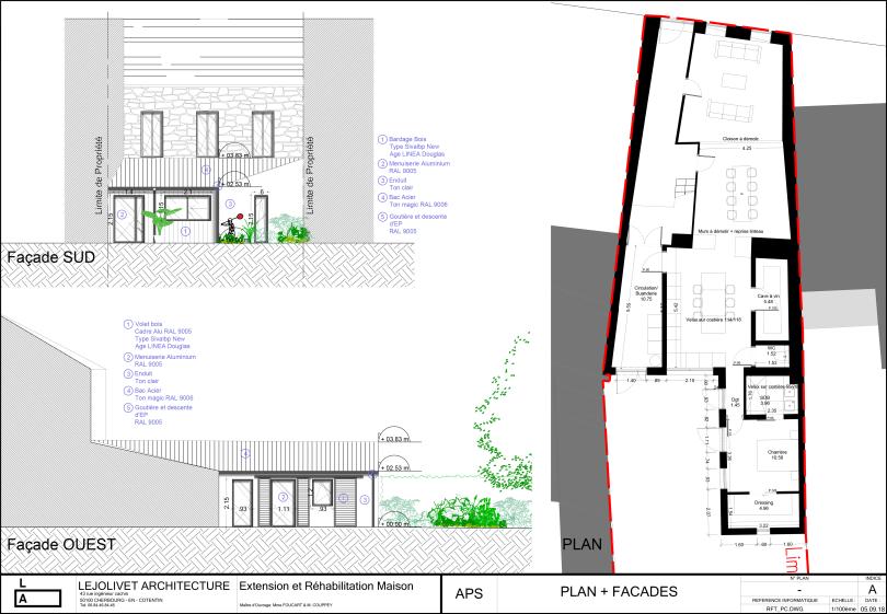 PLANS ET FACADES PROJET RETENU