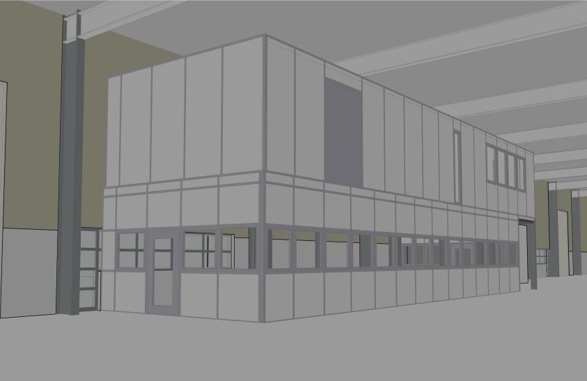 extension bureau création d'un show-room