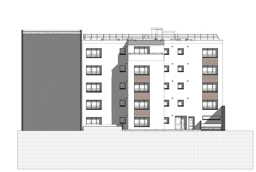Traitement Isolation thermique par l'extérieur de la façade Cour