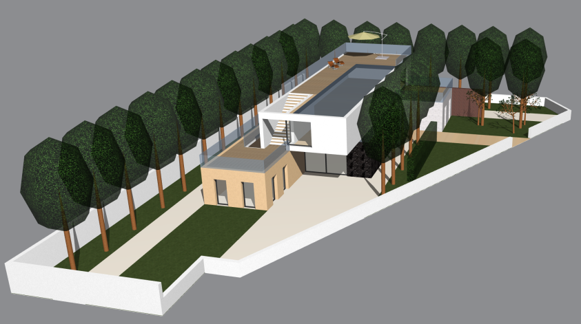 Vue en perspective du projet