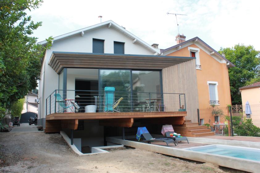 Cadrage depuis le jardin