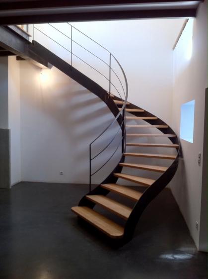escalier bois/métal