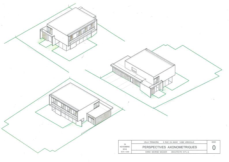  Perspectives axonométriques montrant l'articulation des volumes et l'adaptation
