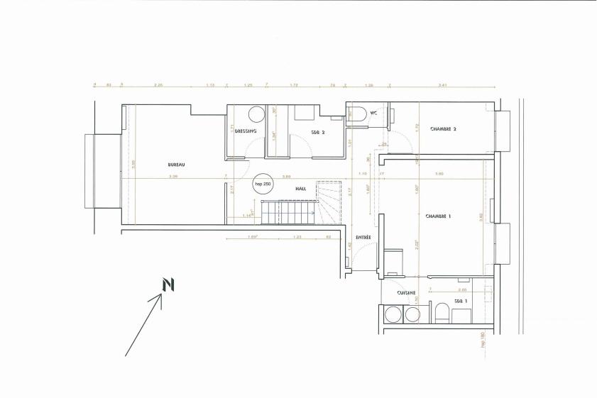 Plan niveau bas avant travaux.