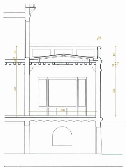 Plans de la terrasse: à gauche état initial avec terrasson zinc, à droite nouvel