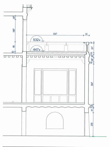 Coupe sur les modifications apportées à la partie concernée de la villa, après s