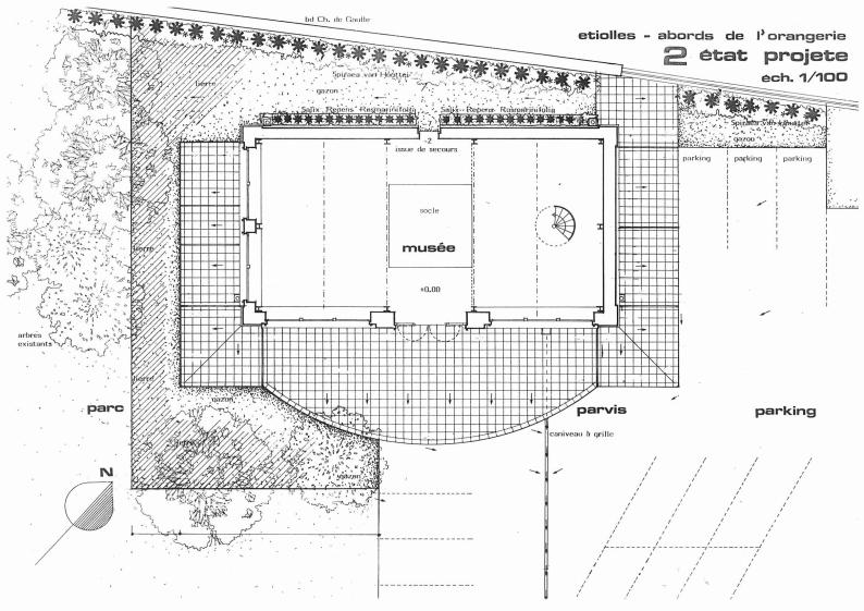 Aménagement des abords de l'Orangerie avec création d'un parvis et aménagements 