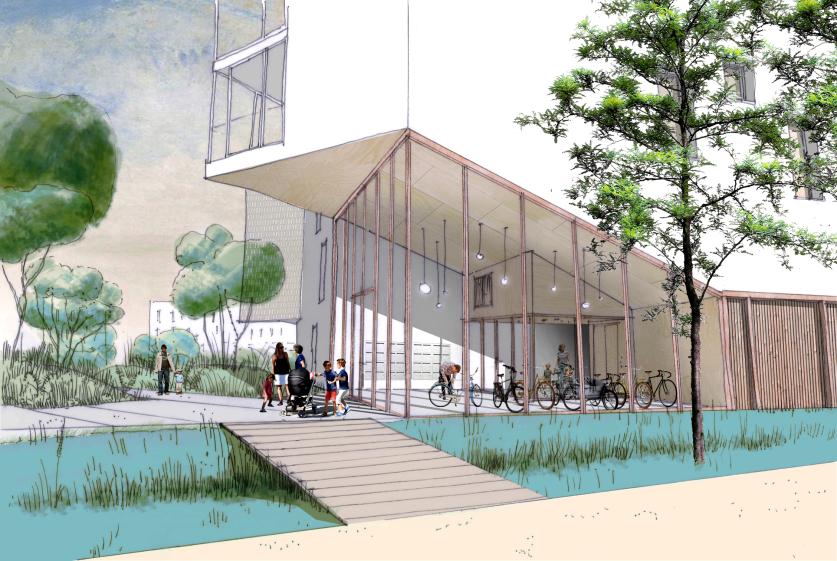 Zoom sur le hall de la tour