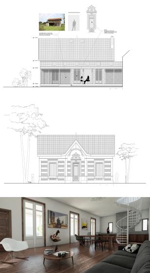 Rénovation et extension d'une villa en secteur protégé à Soulac sur mer dans le 