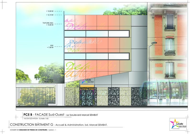 Façade - sur bd. Marcel SEMBAT 