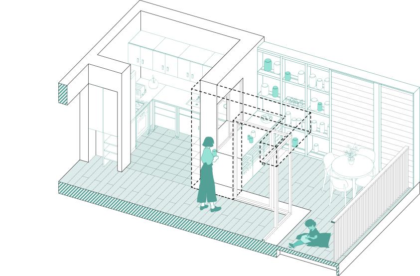 Dans les logements: des loggias et des celliers pour permettre l'économie circul