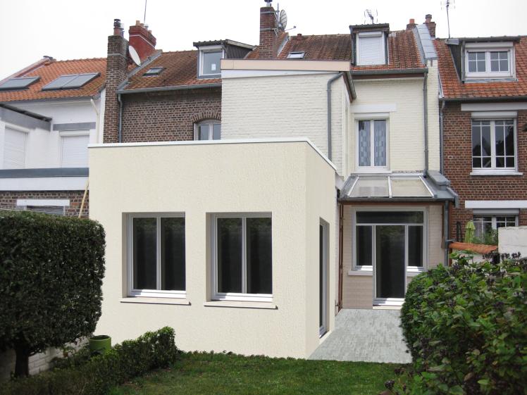 Vue de l'extension depuis le jardin