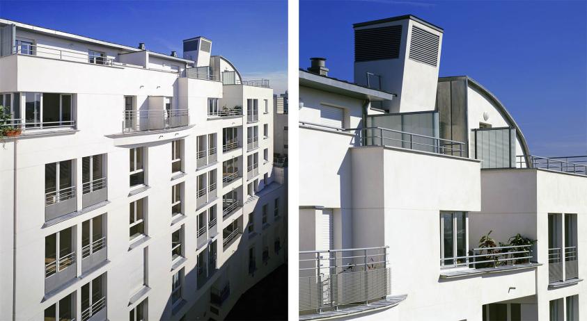 Façade sur cour & détail