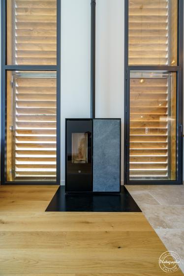 JRA Justine Reverchon Architecte - Maison B76 - poële à granulés
