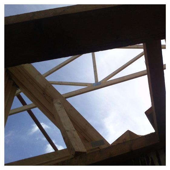 chantier, la charpente bois