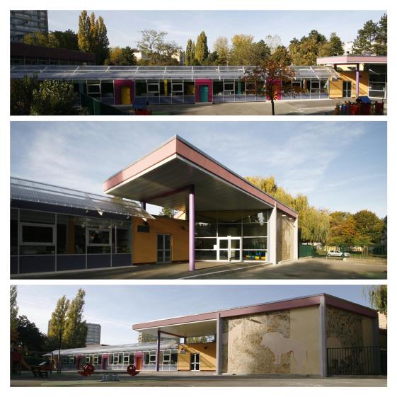 maternelle, cour et préau