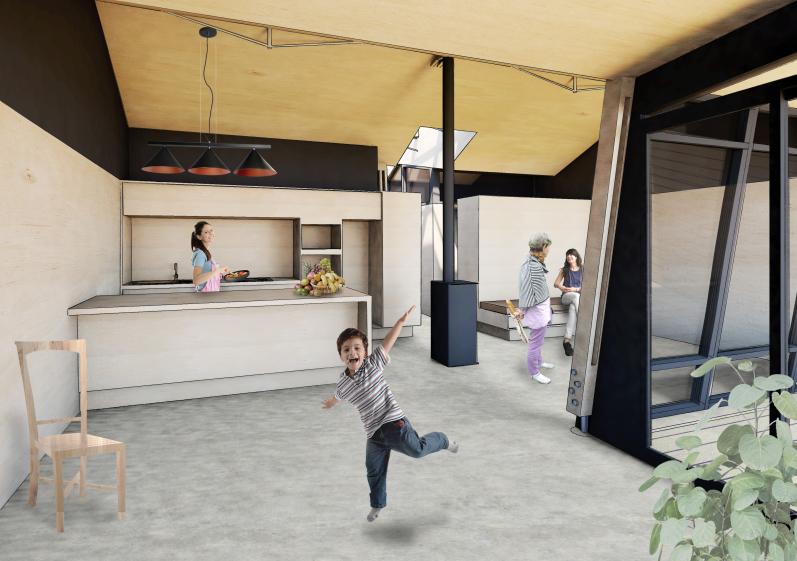 Espace de vie d'un logement