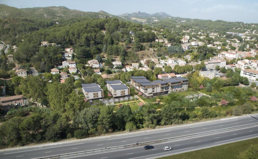 vue aérienne, coté A52