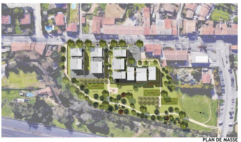 plan masse orienté est ouest